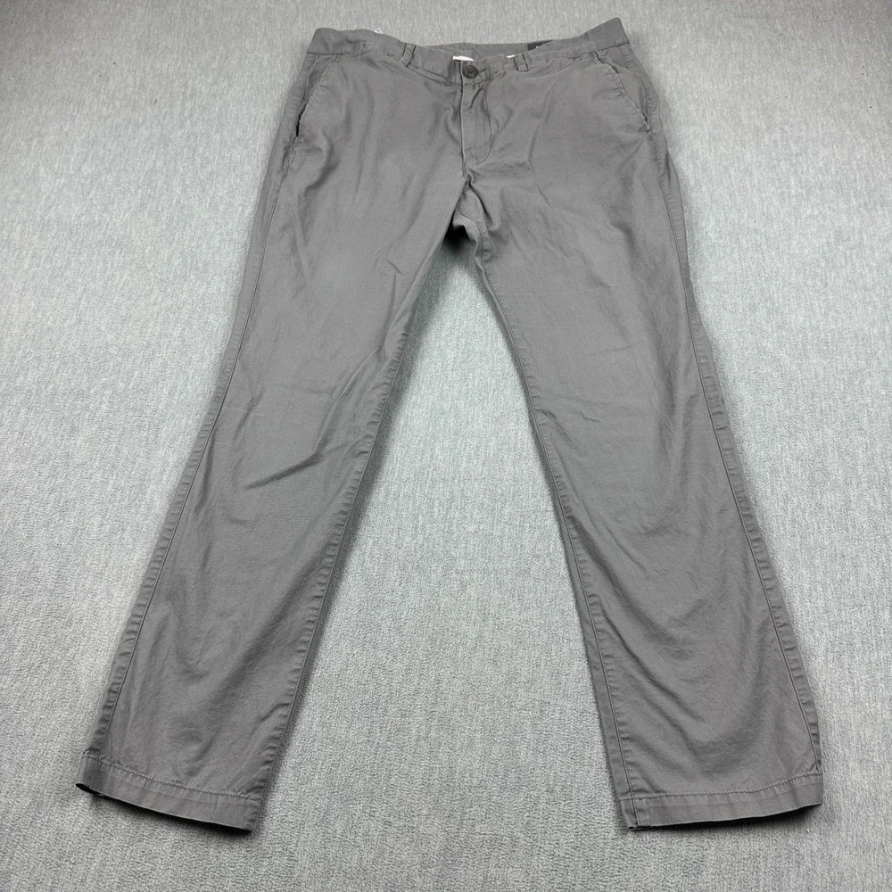 Bonobos Pants Mens 34X30 Fit‎ 34X29 Gray Gargoyle Slim Tailored Chino 15059
